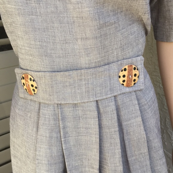 Chansonetta linen 👗 dress size M - Picture 3 of 6